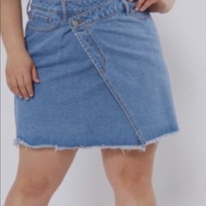 Plus Size Denim Skirt